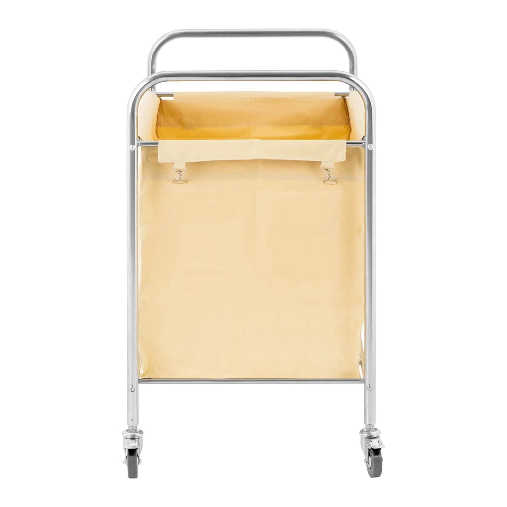 Carrello portabiancheria con ruote (250 litri 4 ruote in gomma scorrevoli 2 ruote con freni di bloccaggio borsa trolley in poliuretano) 14_0004375