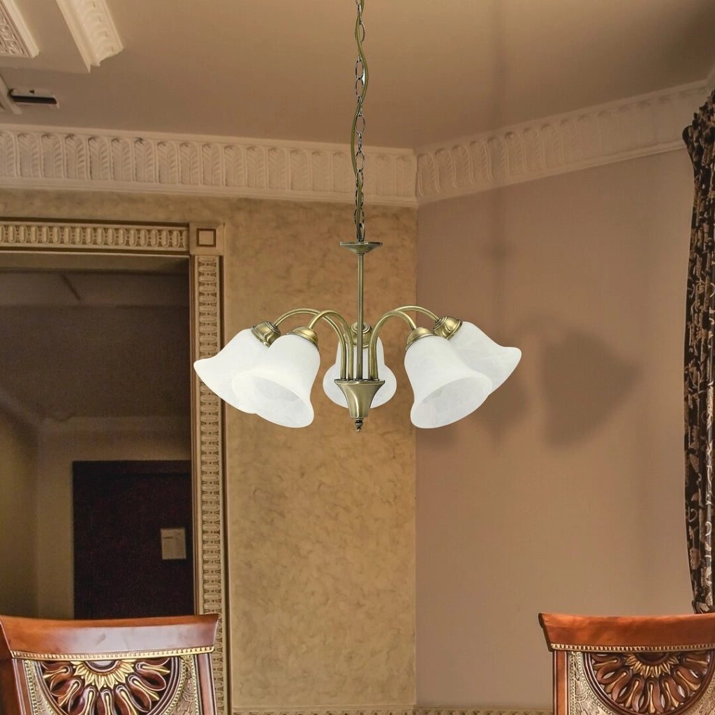 Lampadario classico 5 luci E14 bronzo Francesca Rabalux