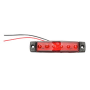 Lampada laterale  con LED rossa, 12V/24V, Breckner Germany