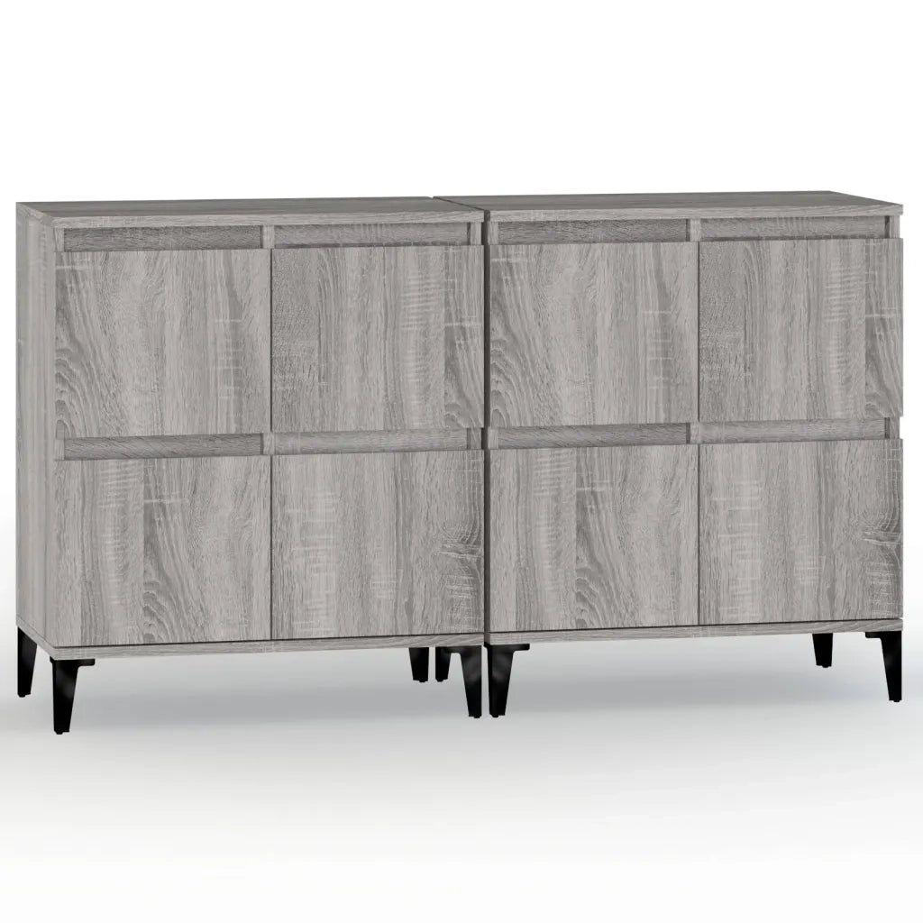 Credenze 2pz Grigio Sonoma 60x35x70 cm in Legno Multistratocod mxl 101417