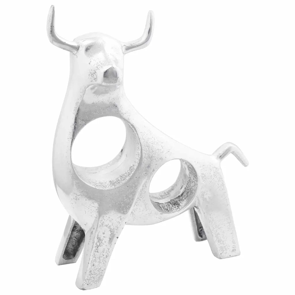 Scultura di toro Argento 22 x 9,5 x 34 cm Alluminio CFW8305930