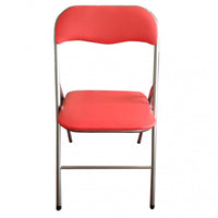 Sedia da Giardino Pieghevole Slim 44x45x79 h cm in Acciaio Rossa Opaca