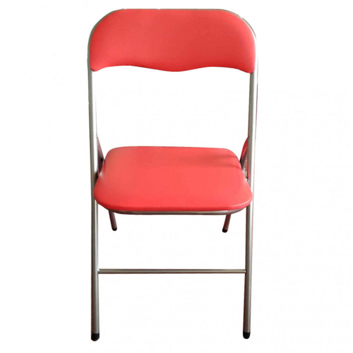 Sedia da Giardino Pieghevole Slim 44x45x79 h cm in Acciaio Rossa Opaca