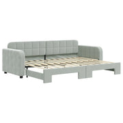 Divano letto | Sof¨¤ letto | Letto singolo Estraibile Grigio Chiaro 80x200 Velluto