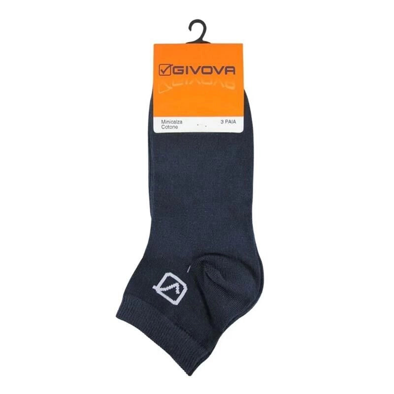GIVOVA MINI CALZA TAGLIA 39/42 DA UOMO MAGLIA JERSEY IN COTONE PACK DA 3 PZ BLU