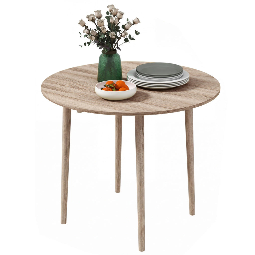Tavolo da pranzo pieghevole e allungabile rotondo ¨C zephmum ¨C legno ?89x73.5H cm