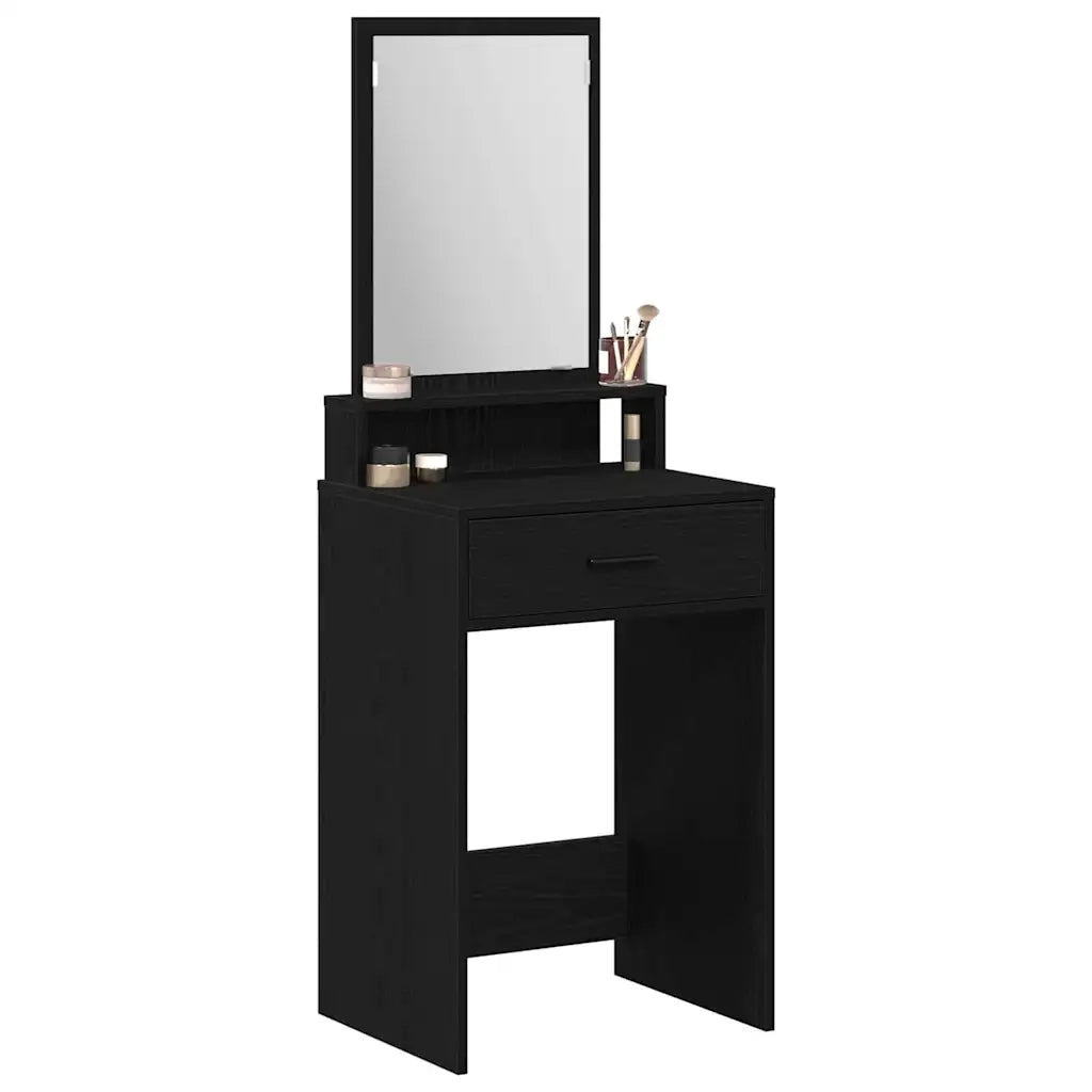 Tavolo da Trucco Rovere Nero 50 x 41 x 140 cm Legno multistrato 865128
