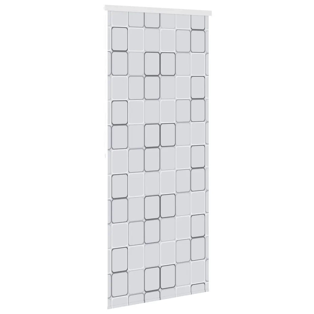 Tenda a Rullo per Doccia 120x240 cm con Motivo a Quadrati