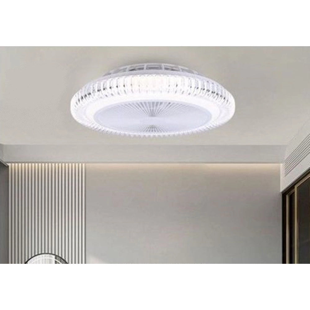 Trade Shop - Lampadario Con Ventilatore Da Soffitto Plafoniera Led Telecomando Luce 3000-6500k 42217 -