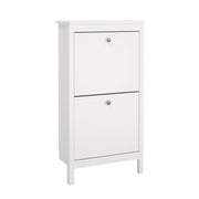 Scarpiera Tisoy, Mobile portascarpe, Armadio da ingresso multiuso, Mobiletto per calzature, 54x25 h103 cm, Bianco