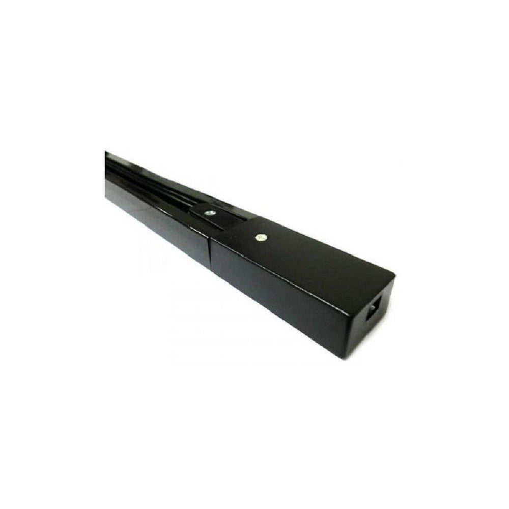 Trade Shop - Binario 2 Mt Elettrificato 2 Poli Rinforzato Monofase Nero Faro A Pista Pista-2n -