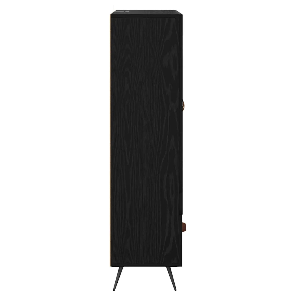 Credenza | Madia | Buffet da pranzo | Armadio da pranzo con cassetto Rovere Nero 69,5 x 31 x 115 cm