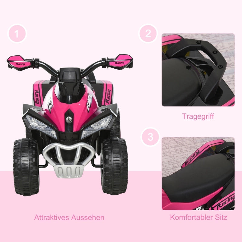 Macchina cavalcabile, giocattolo cavalcabile, veicolo per bambini dai 18 ai 36 mesi, rosa