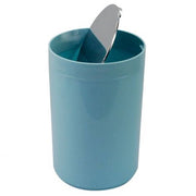 Trade Shop - Pattumiera Cestino Secchio Rifiuti Celeste Arredo Bagno Coperchio Basculante 79891 -