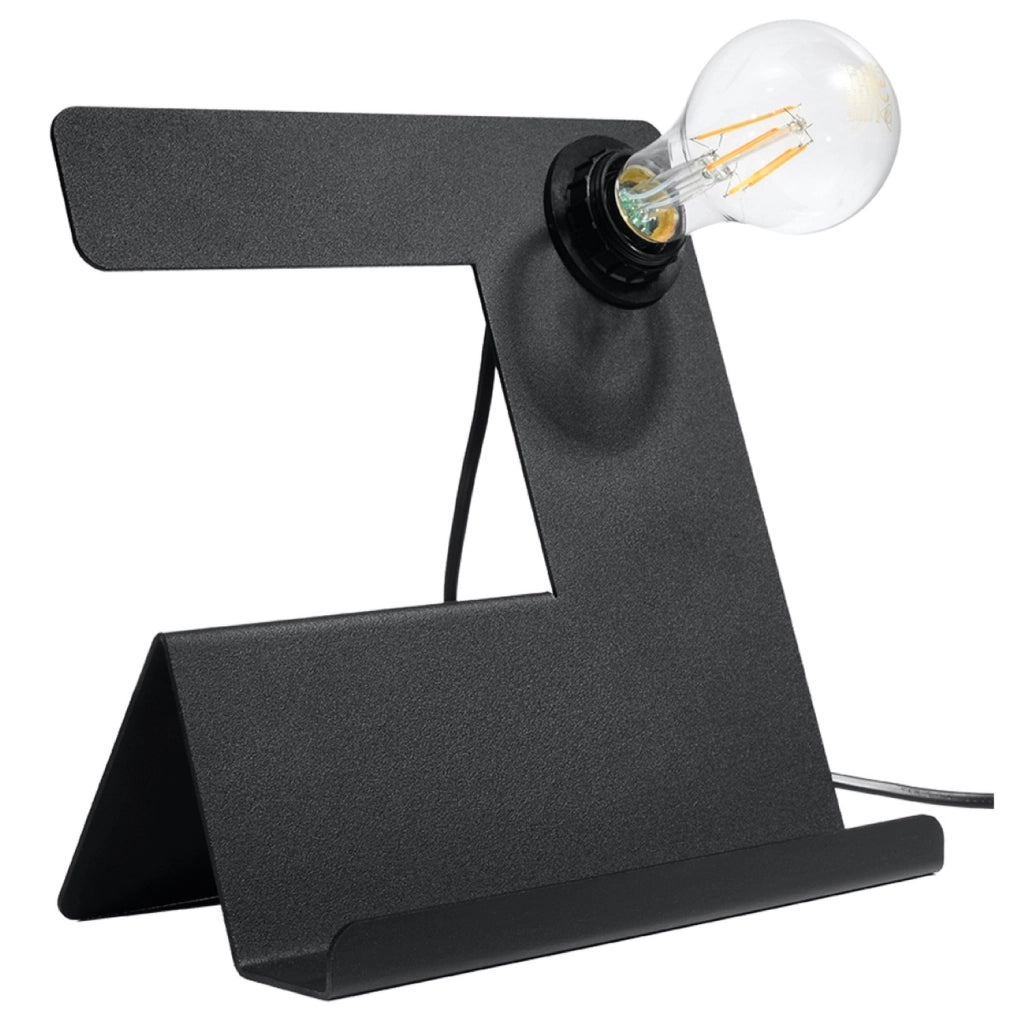 Lampada da tavolo PENDIO nera metallo E27 Pure Lume