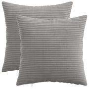 Federa 2 pcs HEERLEN Grigio Chiaro 50 x 50 cm corduroy 910873