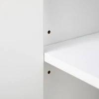 Credenza Moderna a 12 Ripiani Interni in Truciolato per Cucina, Soggiorno e Ingresso, 120x35x85 cm, Bianco