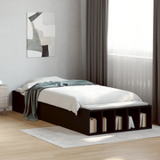 Giroletto-Struttura Letto Nero 90x190 cm in Legno Multistrato 173452