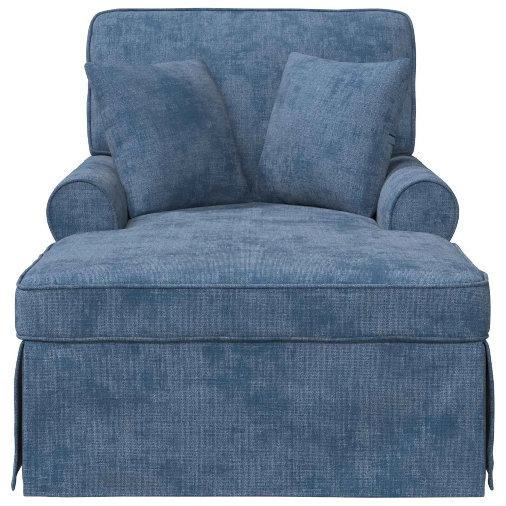 Chaise Longe con Gonna con cuscino Blu 157 x 91 x 91 cm ARES CFW8005647