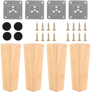 Set di 4 Tavoli in Legno a 15 cm - Tavoli a Cassetto - Tavoli Quadrati - Set di 4 Tavoli in Legno - Con Gomma di Supporto