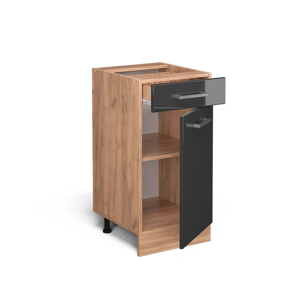 Vicco Mobiletto base per cucina Antracite lucido 40 cm senza piano di lavoro
