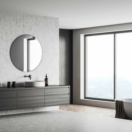 Specchio tondo senza cornice 80 o 90 cm Design Moderno - Dimensione  80 cm 