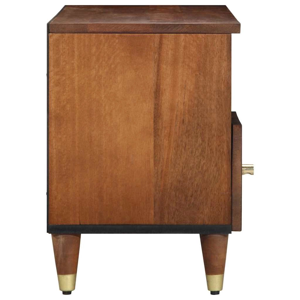 Mobile porta TV moderno con pratico contenitore 100 x 33 x 46 cm in legno massello di mango marrone miele 02_0057877