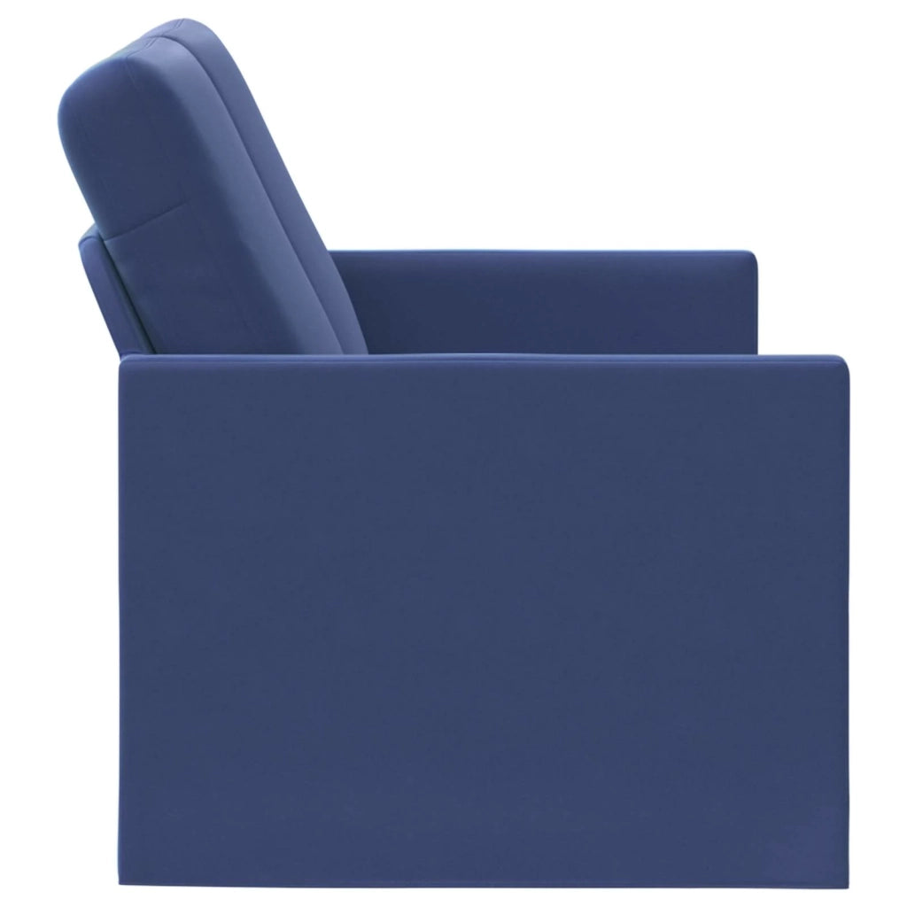 Divano a 2 posti Blu Polizia 130 x 81 x 82 cm Velluto (V) 42041066