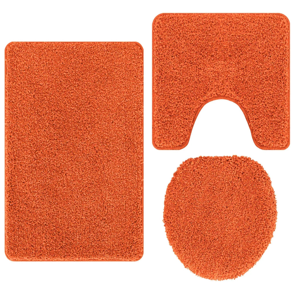 Set di tappetini antiscivolo per il bagno 3 pz Arancione PP CFW6522174