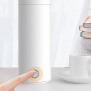 Mini Waterkoker 3 in 1 Portatile - Reiswaterkoker - Mini Thermoskan - In Acciaio Inossidabile - Bianco