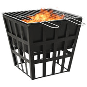 Braciere e Barbecue 2 in 1 34x34x48 cm in Acciaio cod mxl 55442