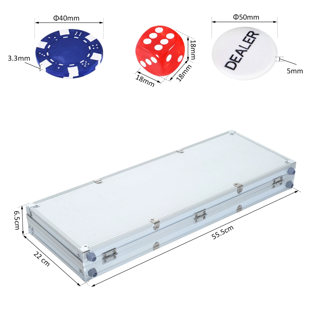 Set Poker Professionale in Alluminio ¨C zephmum ¨C 500 Fiches, 2 Mazzi