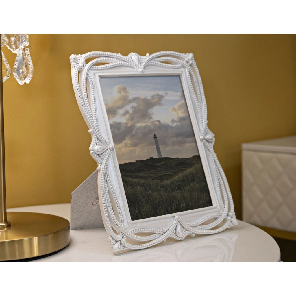 Cornice portafoto Ribbon argento con profilo a nastro 15x20 cm