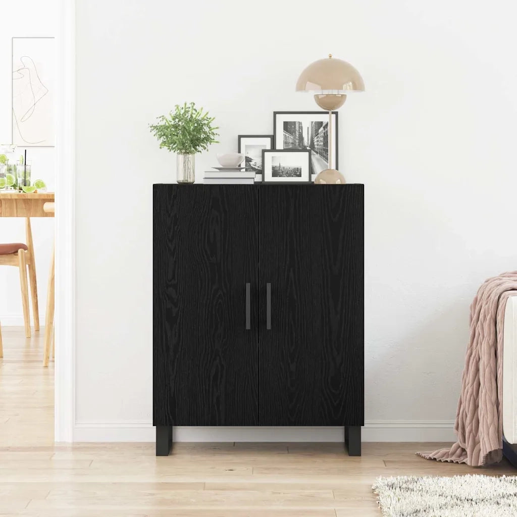 Credenza Rovere Nero 69,5 x 34 x 90 cm Legno ingegnerizzato 862875