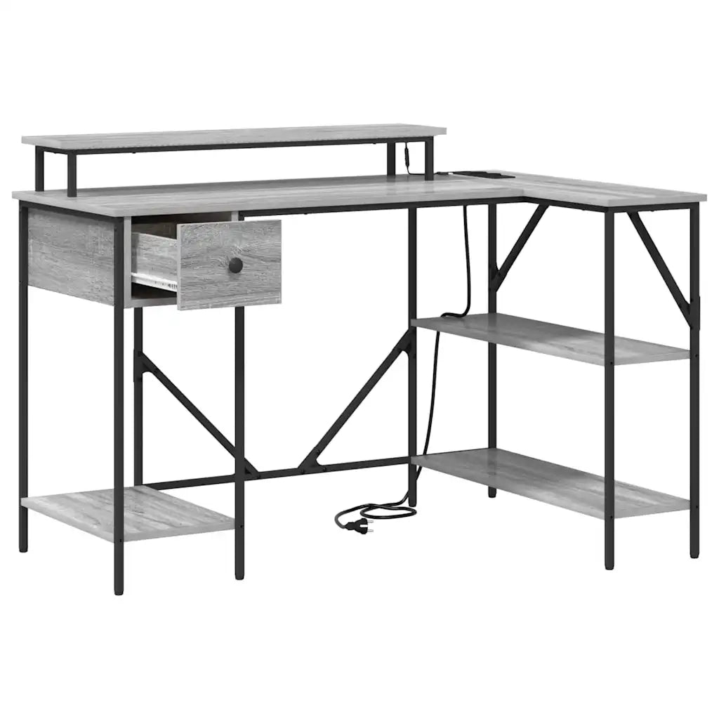 Scrivania Grigio Sonoma 120 x 79 x 86,5 cm Legno multistrato 859403