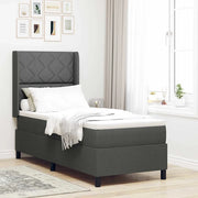 Letto a Sorgente LED Grigio scuro 80 x 200 cm Tessuto 3343533