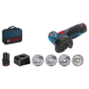 Bosch 0 601 9F2 00C GWS 12V-76 PROFESSIONAL Smerigliatrice angolare 7,6 cm 12 V 19500 rpm con batteria 2 Ah colore Nero Blu Rosso