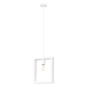 Lampada a sospensione CELARO bianca legno E27 Pure Lume