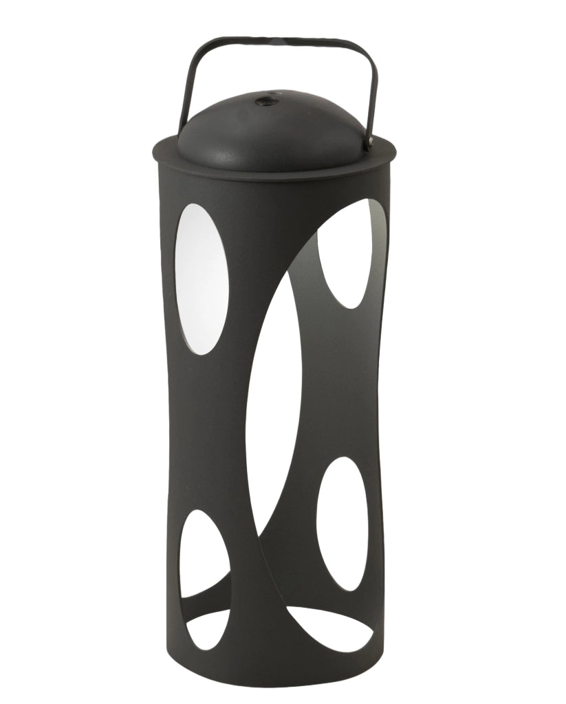 Lampada da Tavolo LED Caddy 3W Antracite, IP54 in Metallo e Policarbonato, Luce Calda 3000K, Dimmerabile al Tocco - Illuminazione Design Moderna