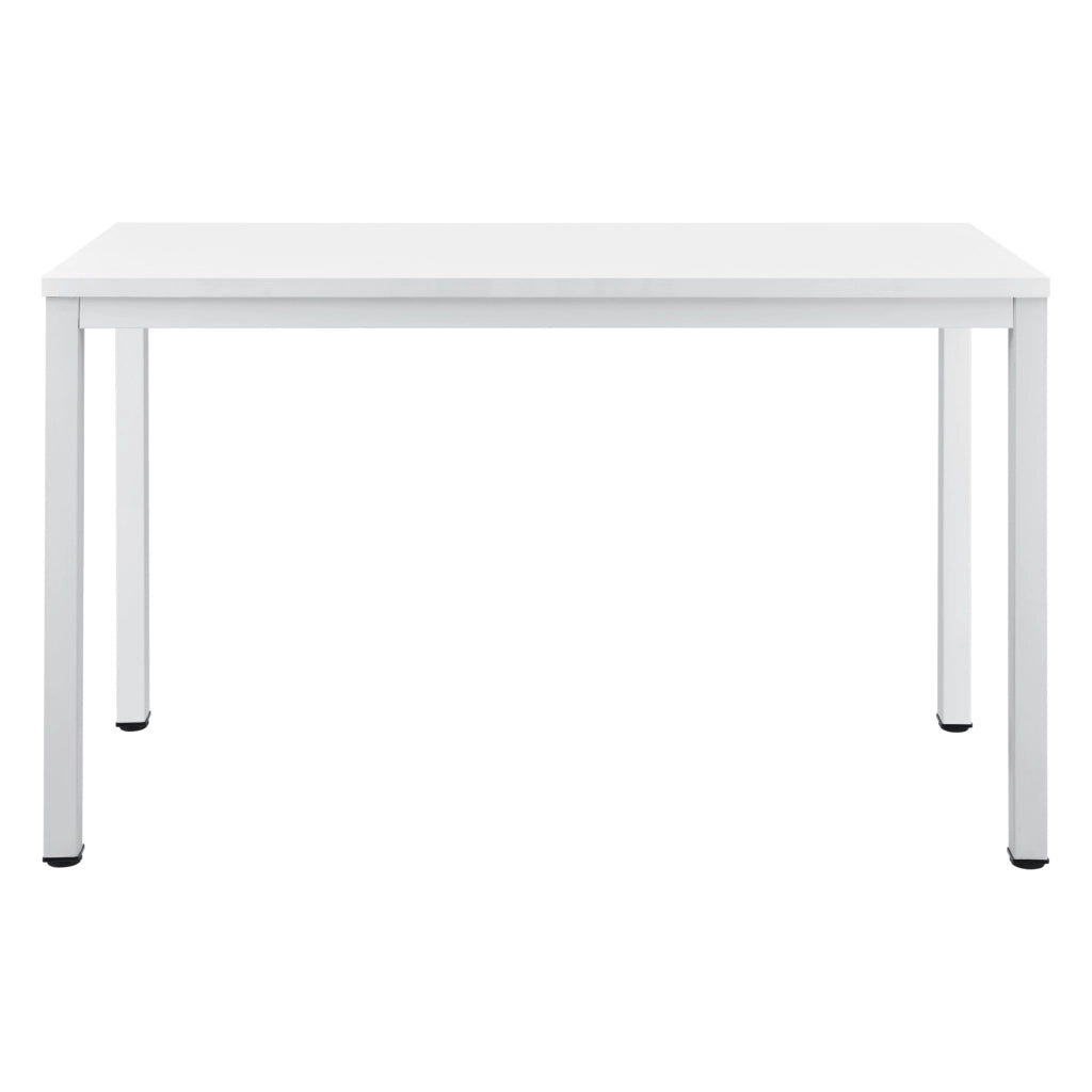 Scrivania Odense con Gambe in Acciaio e Piedini Regolabili 75 x 120 x 60 cm - Bianco [en.casa]