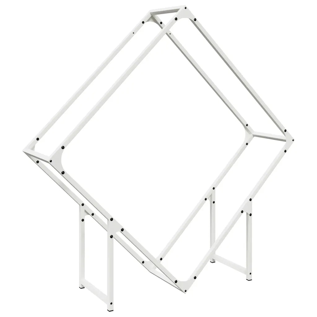 Rastrelliera per Legna da Ardere Bianca 100x25x100 cm CFW5415013