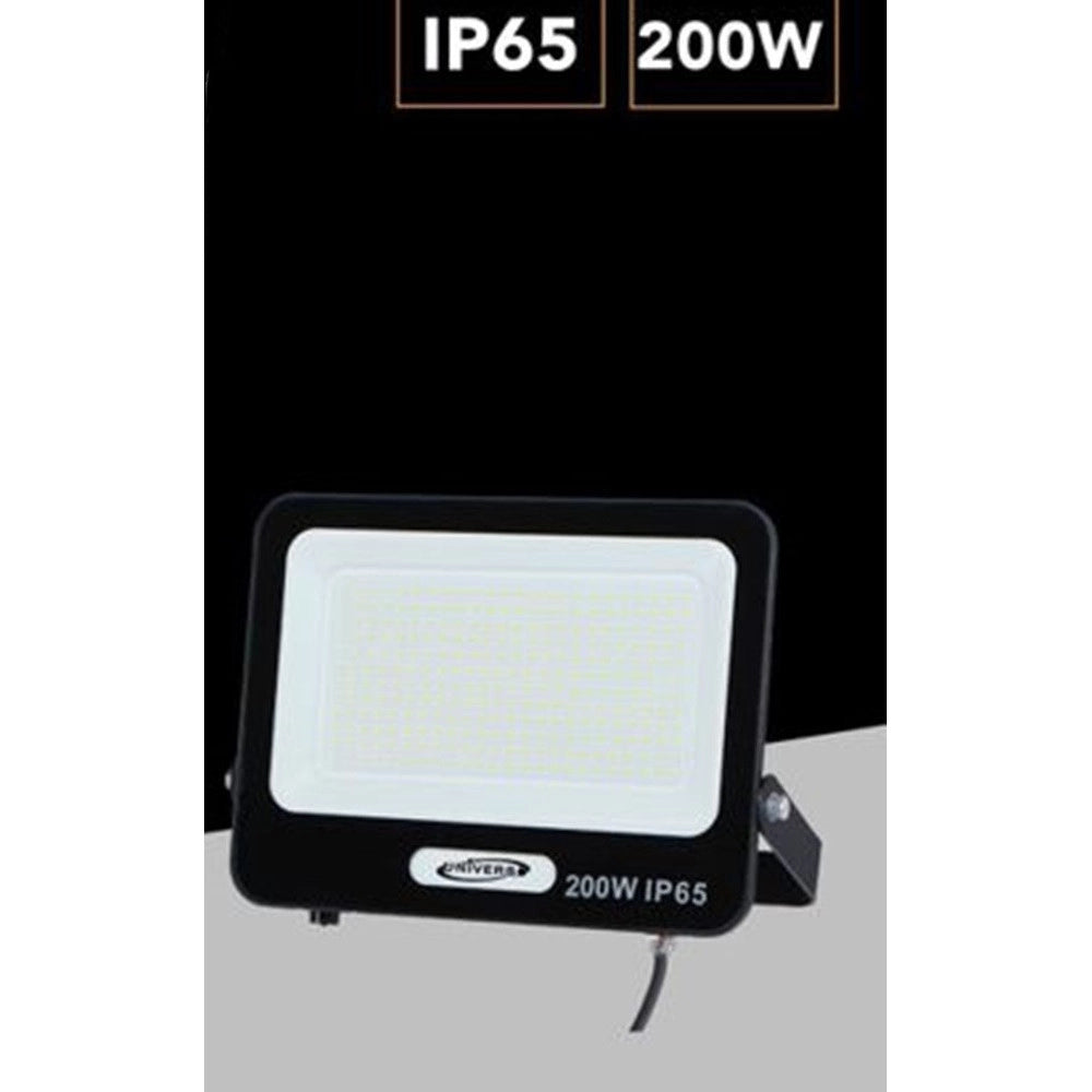 Trade Shop - Faro Proiettore Smd Led Floodlight 200 W Slim Ip65 Luce 3000k 4000k 6500k Ek05-200w - Nero-bianco Caldo      -