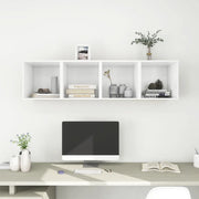 Armadietti a Muro 4 pz Bianchi 37x37x37 cm in Truciolato cod mxl 59516
