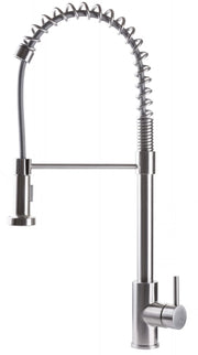 Rubinetto Cucina Miscelatore Monocomando Lavello con Molla Girevole in Acciaio Inox