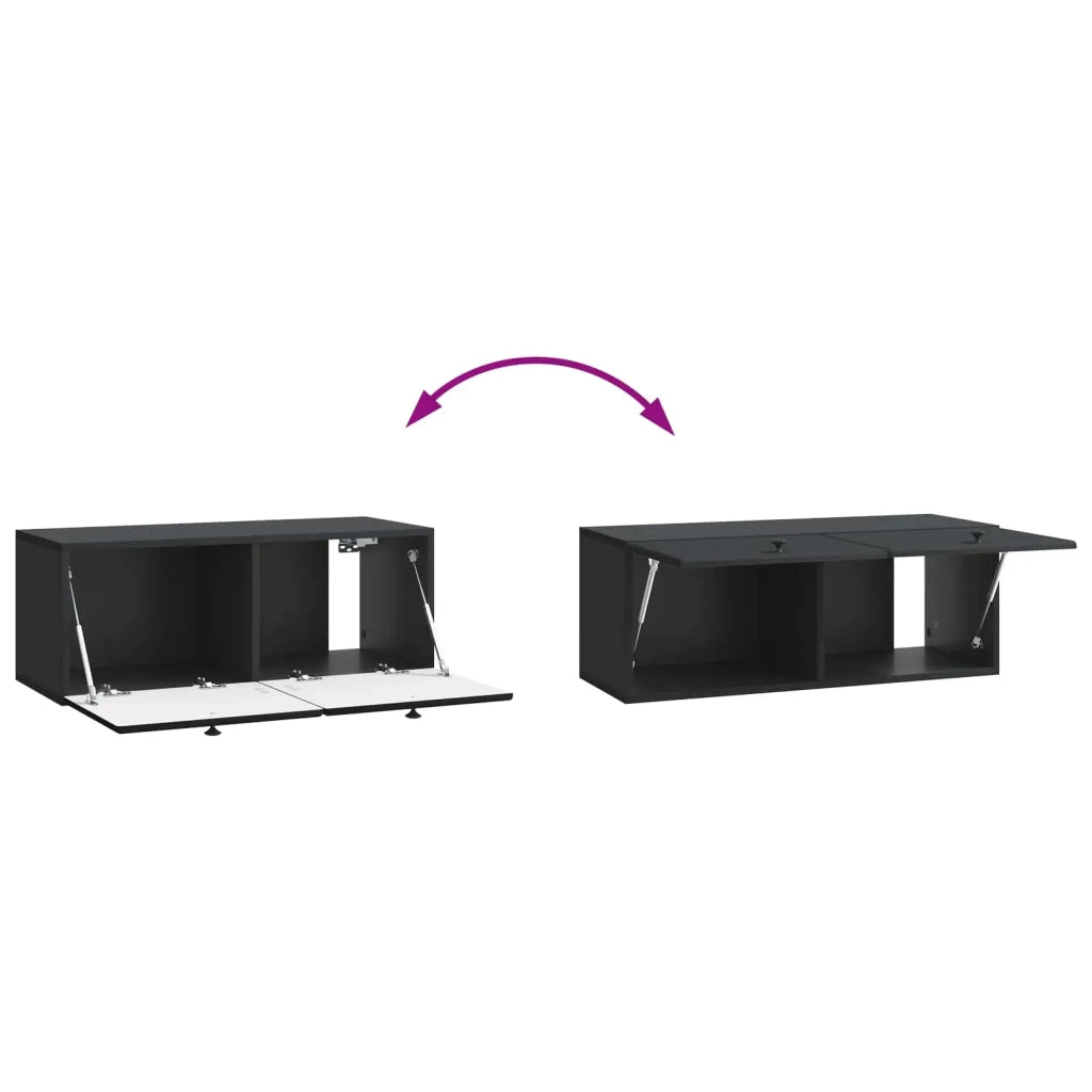 Mobile Porta TV da Muro 78,5 x 31 x 30 cm Nero 899226