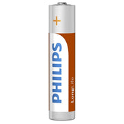 Confezione 12 Pile R03 1.5V Zinco AAA Modello LongLife Ultra Resistente Bianco / Blu Philips