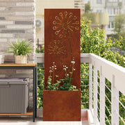 Schermo per privacy in giardino Traforo Ruggine 50 x 150 cm 876461