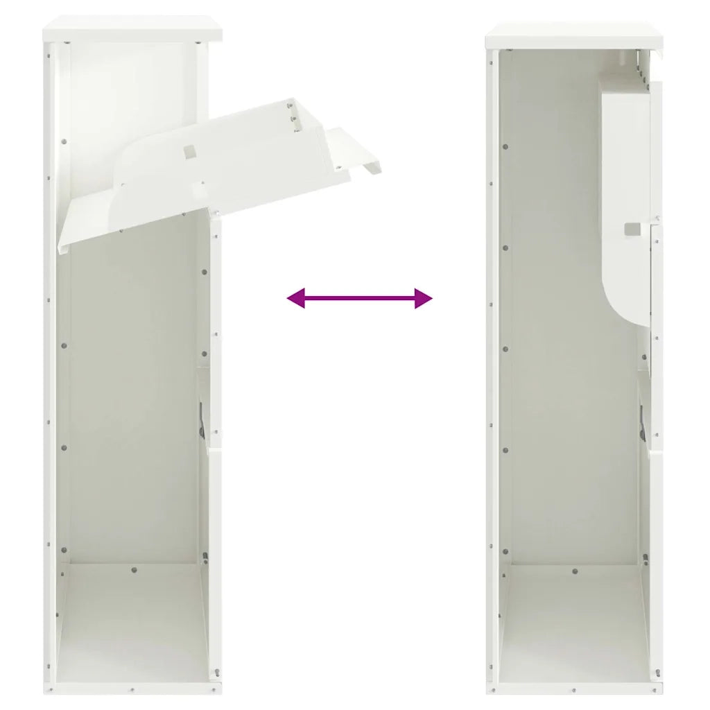 Cassetta per pacchi con porta Bianco 44 x 22 x 82 cm Acciaio CFW5268359