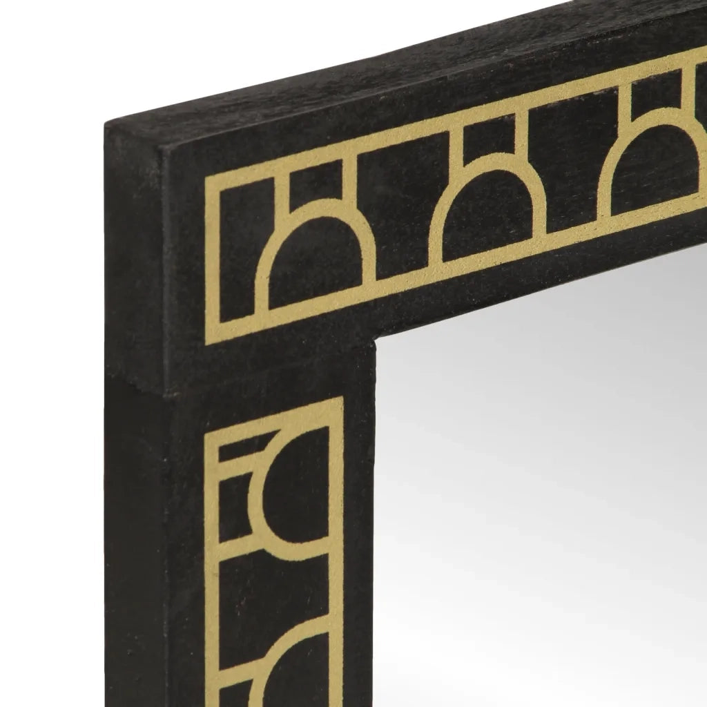 Specchio da Bagno 50x70x2,5 cm Legno Massello di Mango e Vetro 358351