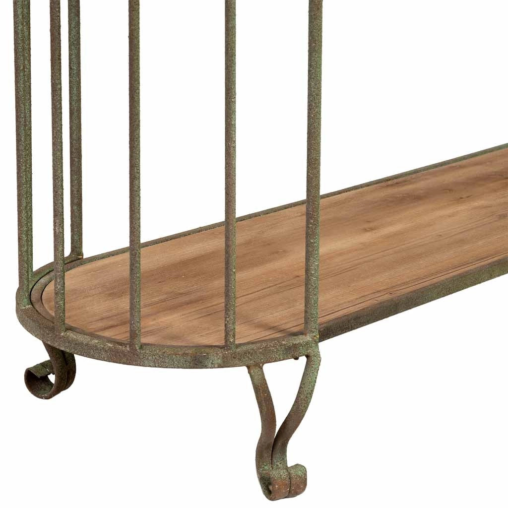 Scaffale a gabbia in ferro invecchiato 120x42x205h cm